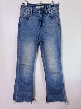 Classic Light Blue Cropped Straight Jeans - Women's Denim